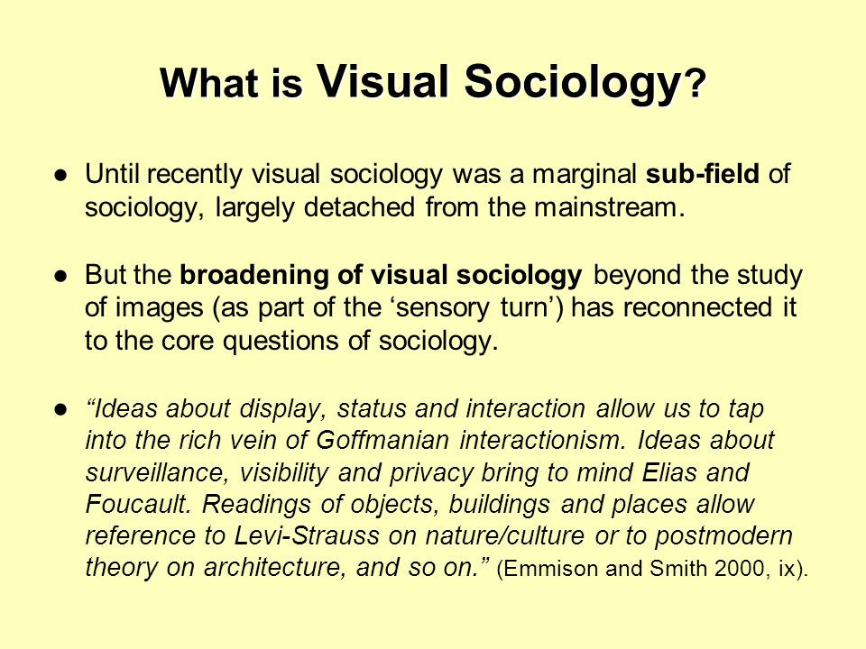 Visual sociology